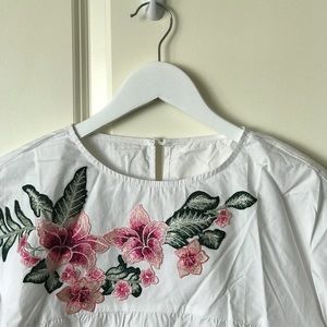 White Embroidered Top